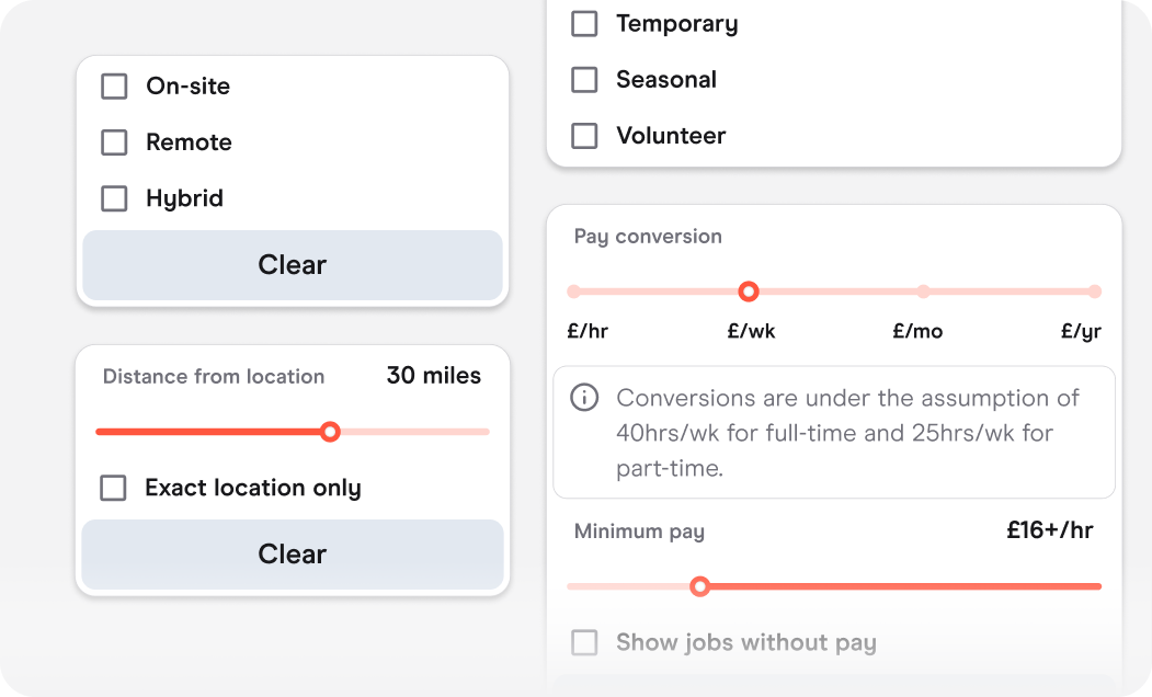 Narrow down what works for you